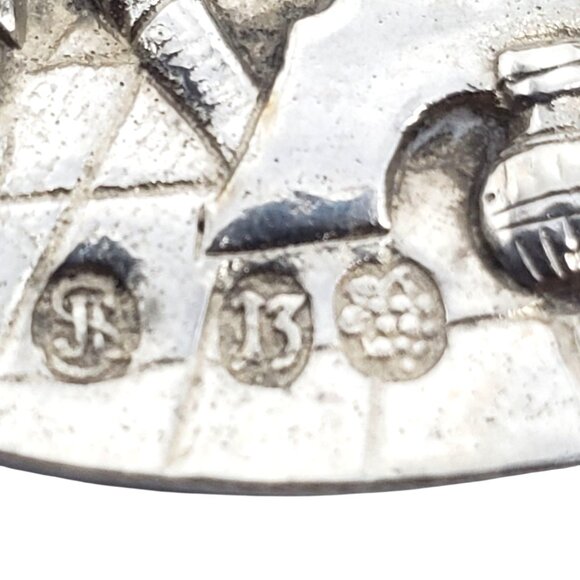 Dutch Sterling Silver Tavern Scene Windmill Shovel Spoon #22670 - Picture 9 of 9